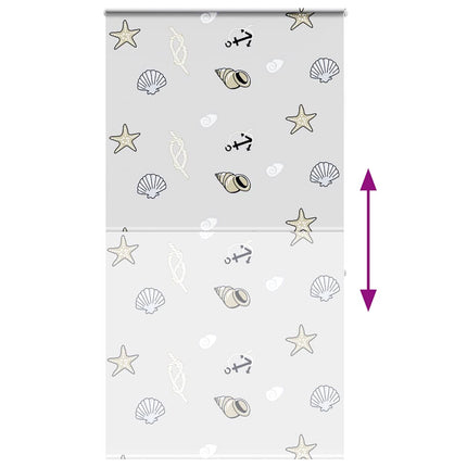 Bruserullegardin med kassette 130x240 cm Stofbredde 126 cm