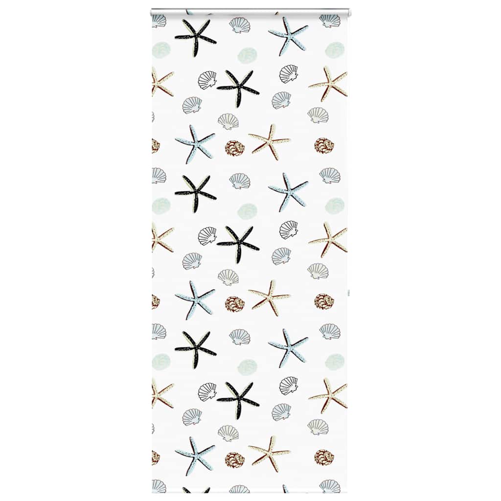 Bruserullegardin Stofbredde 156 Cm Skaldyr - med kassette / 110 x 240 cm