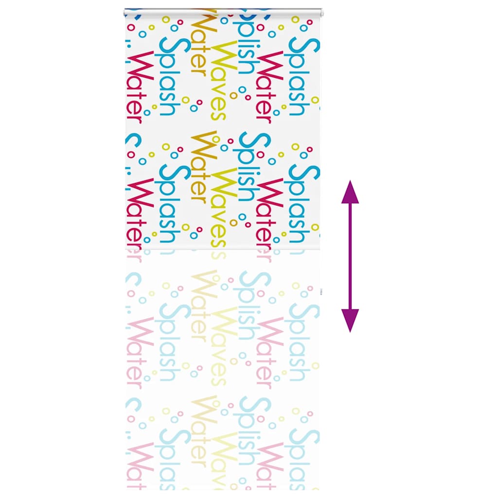 Bruserullegardin med kassette 90x240 cm Stofbredde 86 cm