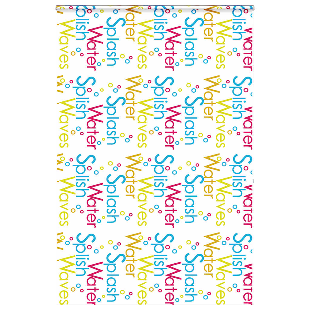 Bruserullegardin med kassette 160×240 cm - stofbredde 156 cm, PEVA, “Splash/Water/Waves”