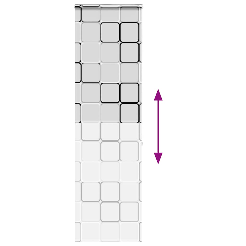 Bruserullegardin med kassette 70x240 cm Stofbredde 66 cm
