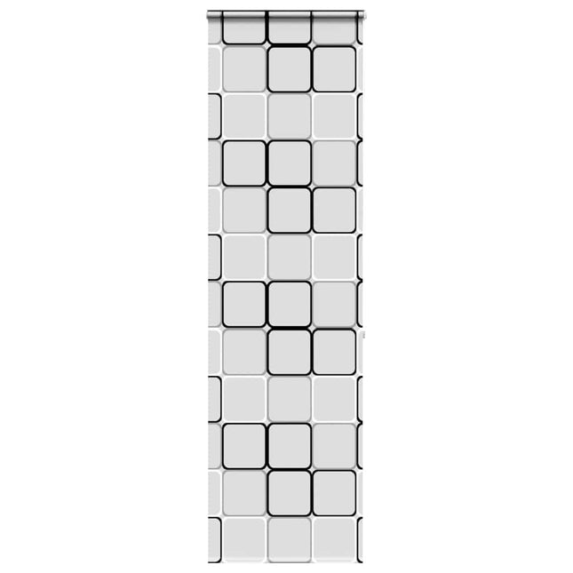 Bruserullegardin med kassette 80x240 cm Stofbredde 76 cm