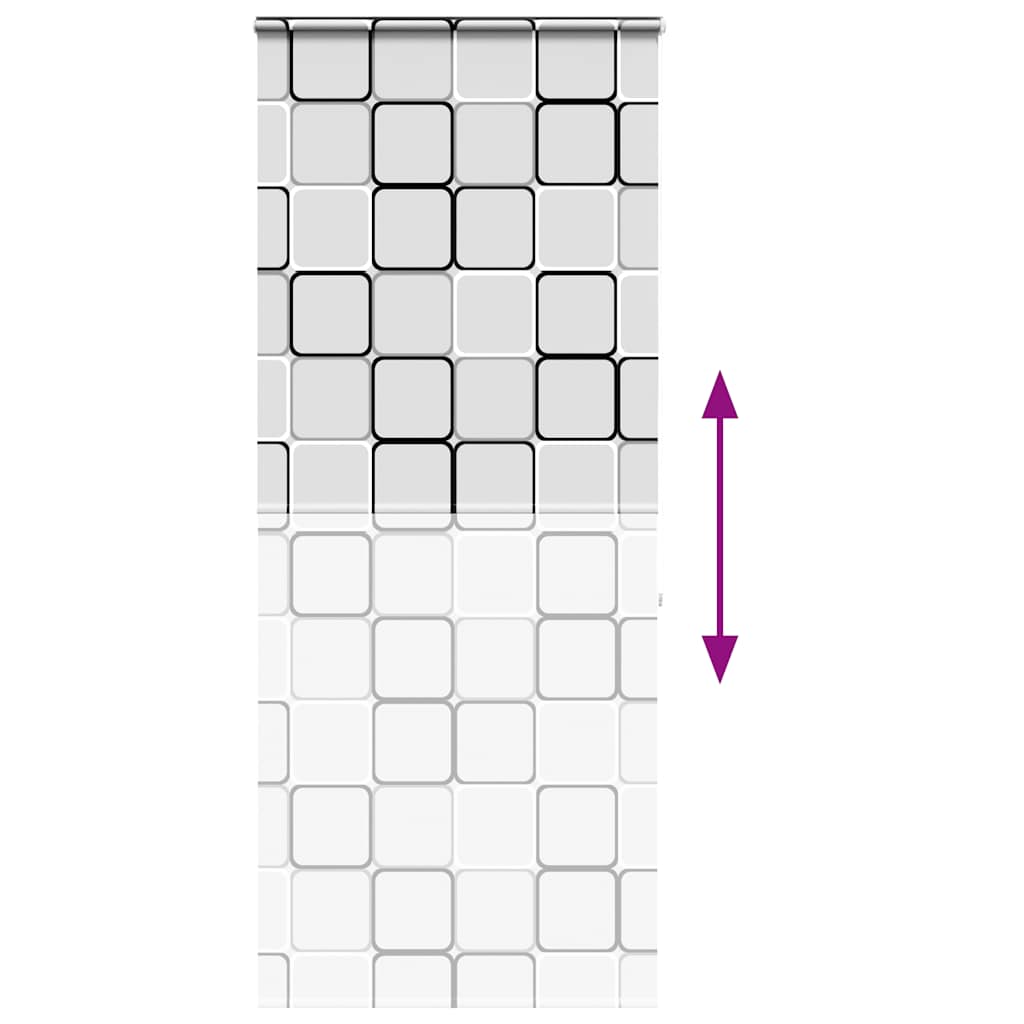 Bruserullegardin med kassette 110x240 cm Stofbredde 106 cm