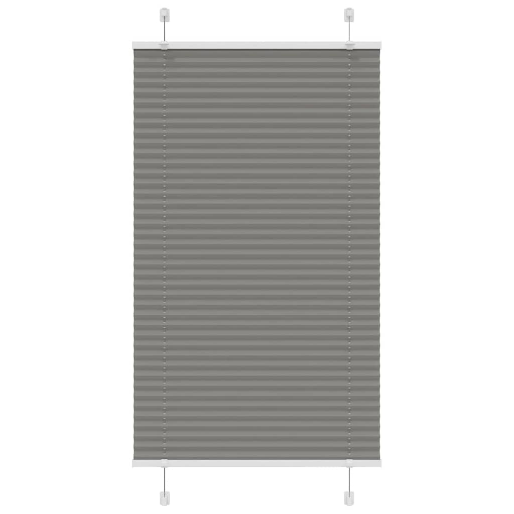 Plisségardin Antracit 80x100 cm Stofbredde 79,4 cm Polyester
