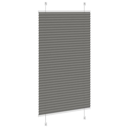 Plisségardin Antracit 80x100 cm Stofbredde 79,4 cm Polyester