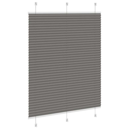 Plisségardin Antracit 105x100 cm Stofbredde 104,4 cm Polyester