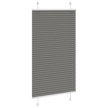 Plisségardin Antracit 75x150 cm Stofbredde 74,4 cm Polyester