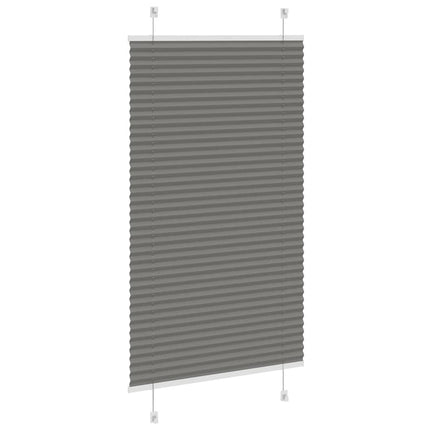 Plisségardin Antracit 75x150 cm Stofbredde 74,4 cm Polyester