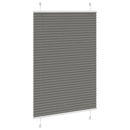 Plisségardin Antracit 85x150 cm Stofbredde 84,4 cm Polyester