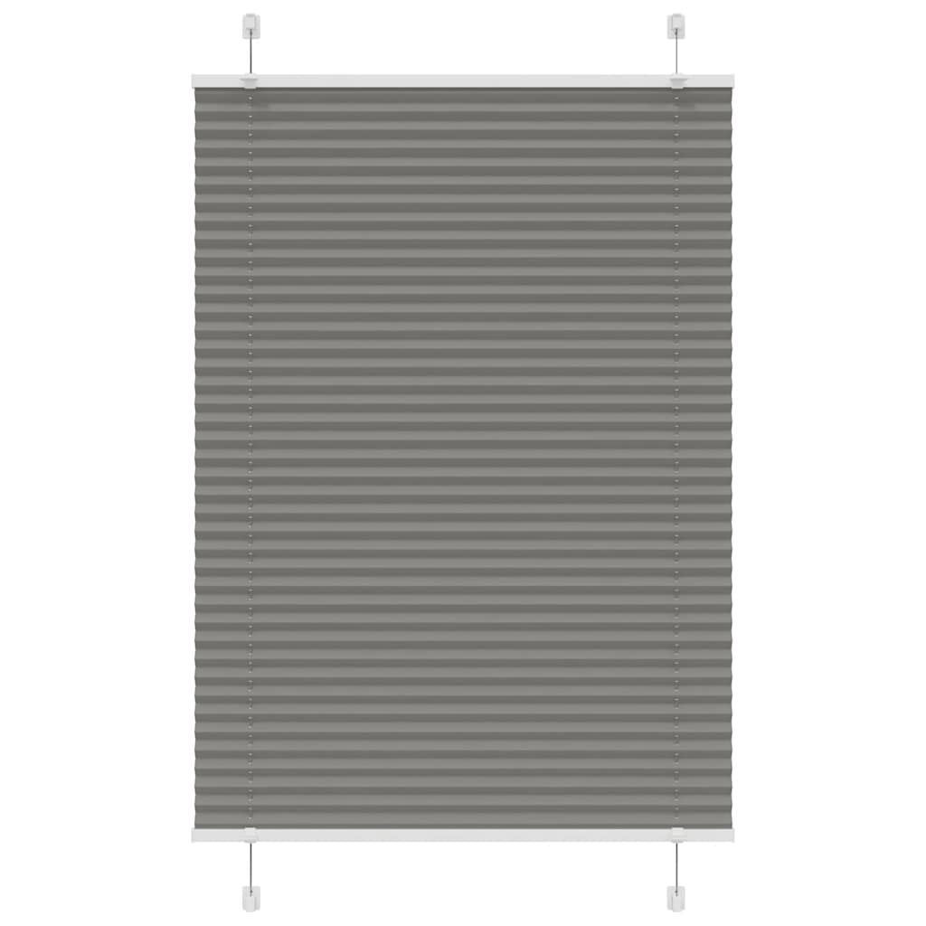 Plisségardin Antracit 95x150 cm Stofbredde 94,4 cm Polyester