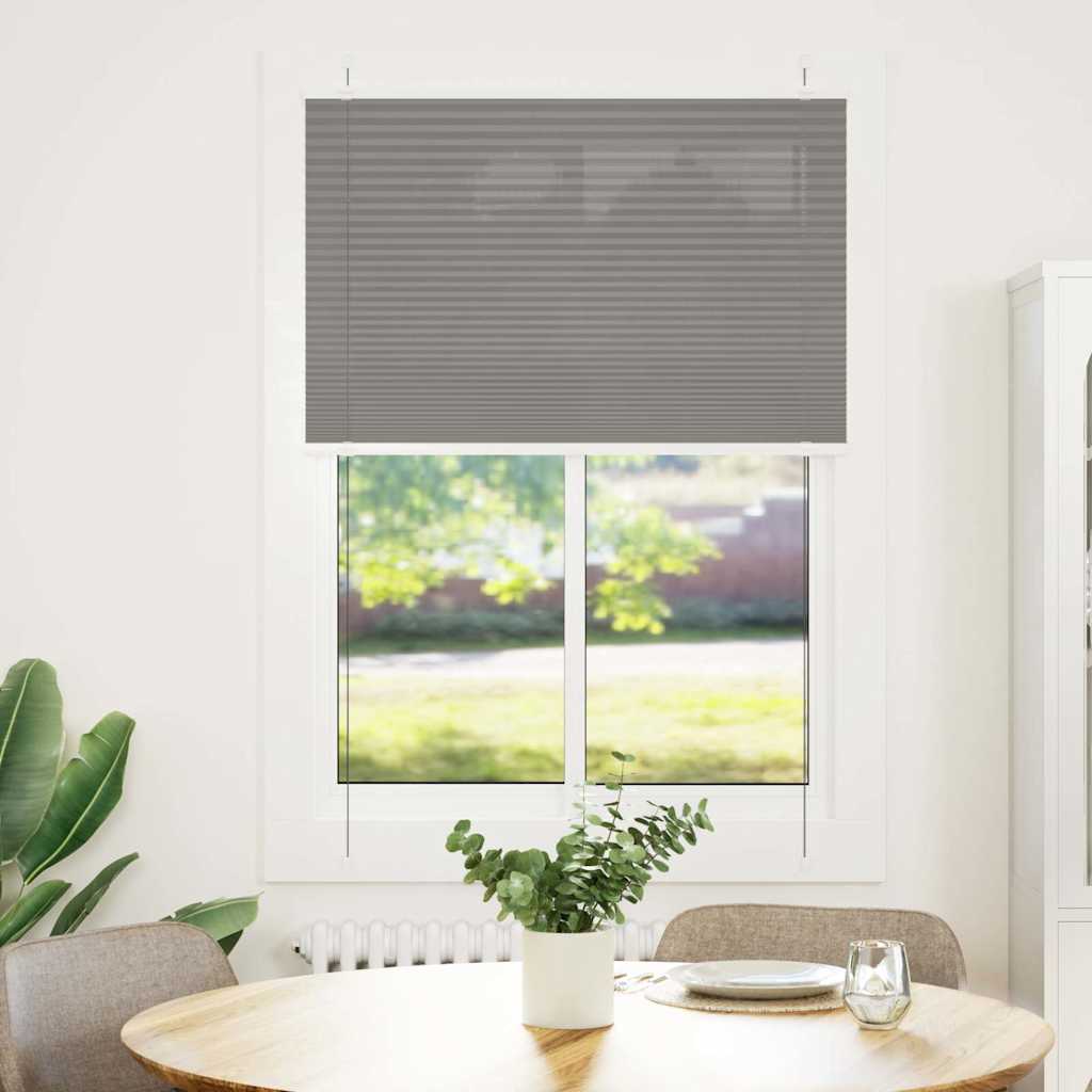 Plisségardin Antracit 95x150 cm Stofbredde 94,4 cm Polyester