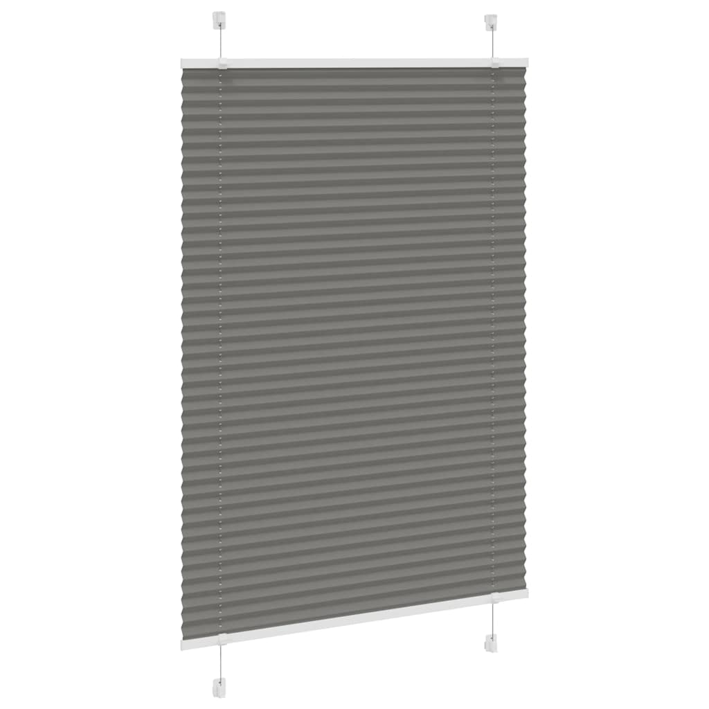 Plisségardin Antracit 95x150 cm Stofbredde 94,4 cm Polyester