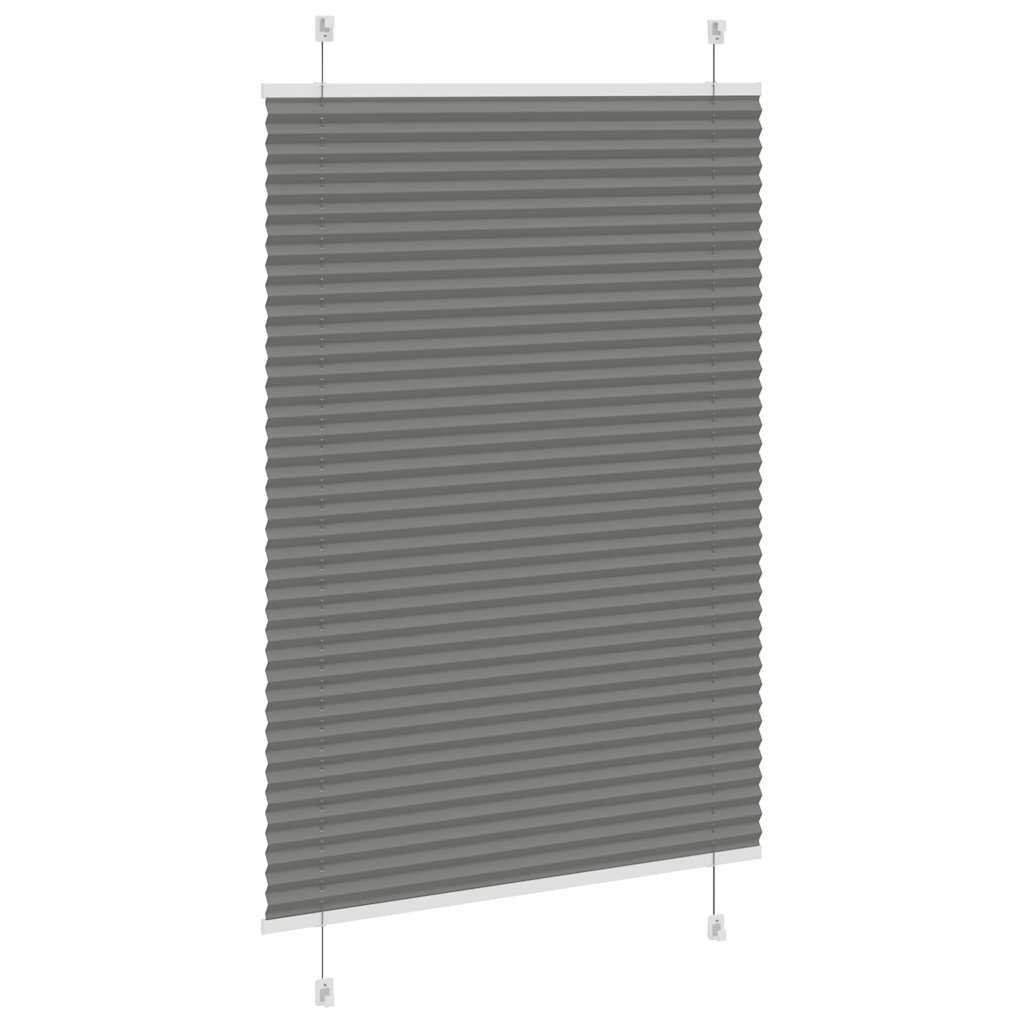 Plisségardin Antracit 95x150 cm Stofbredde 94,4 cm Polyester
