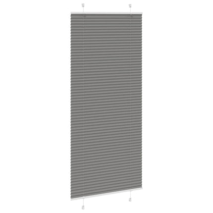 Plisségardin Antracit 85x200 cm Stofbredde 84,4 cm Polyester