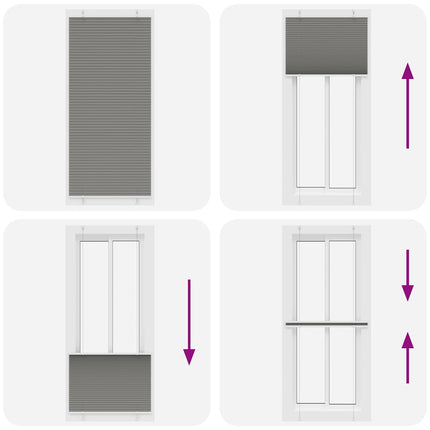 Plisségardin Antracit 90x200 cm Stofbredde 89,4 cm Polyester