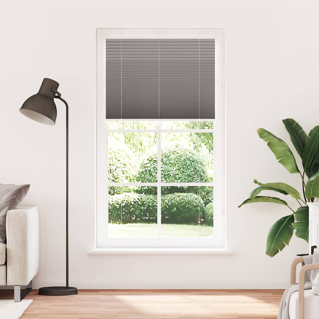 Plisségardin Antracit 105x200 cm Stofbredde 104,4 cm Polyester