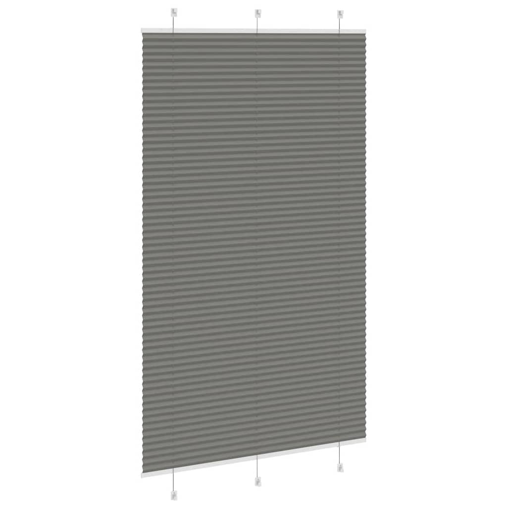 Plisségardin Antracit 120x200 cm Stofbredde 119,4 cm Polyester