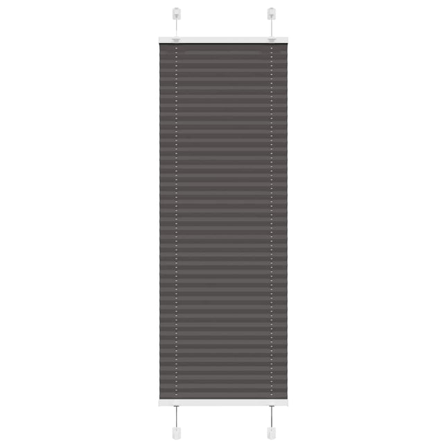Plisségardin Sort 40x100 cm Stofbredde 39,4 cm Polyester