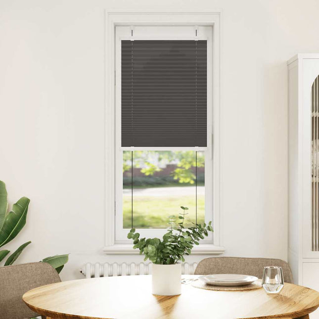 Plisségardin Sort 40x100 cm Stofbredde 39,4 cm Polyester