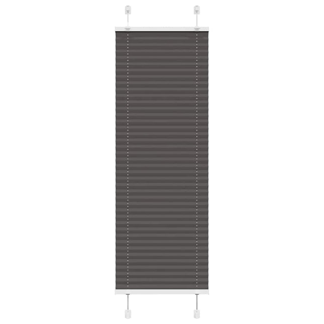 Plisségardin Sort 45x100 cm Stofbredde 44,4 cm Polyester