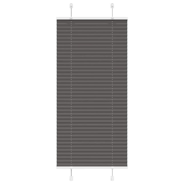 Plisségardin Sort 55x100 cm Stofbredde 54,4 cm Polyester