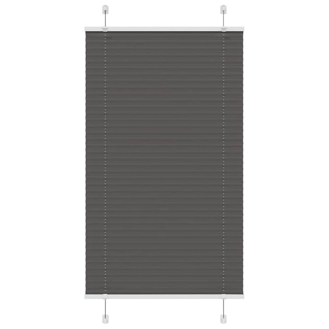 Plisségardin Sort 75x100 cm Stofbredde 74,4 cm Polyester