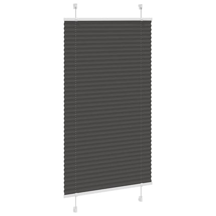 Plisségardin Sort 75x100 cm Stofbredde 74,4 cm Polyester