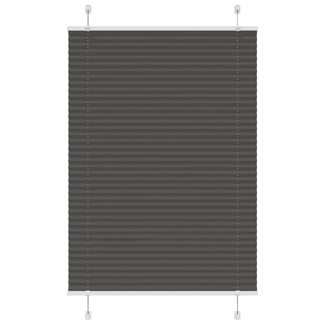 Plisségardin Sort 95x100 cm Stofbredde 94,4 cm Polyester