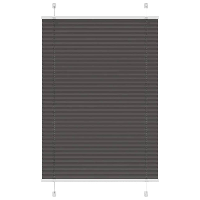 Plisségardin Sort 100x100 cm Stofbredde 99,4 cm Polyester