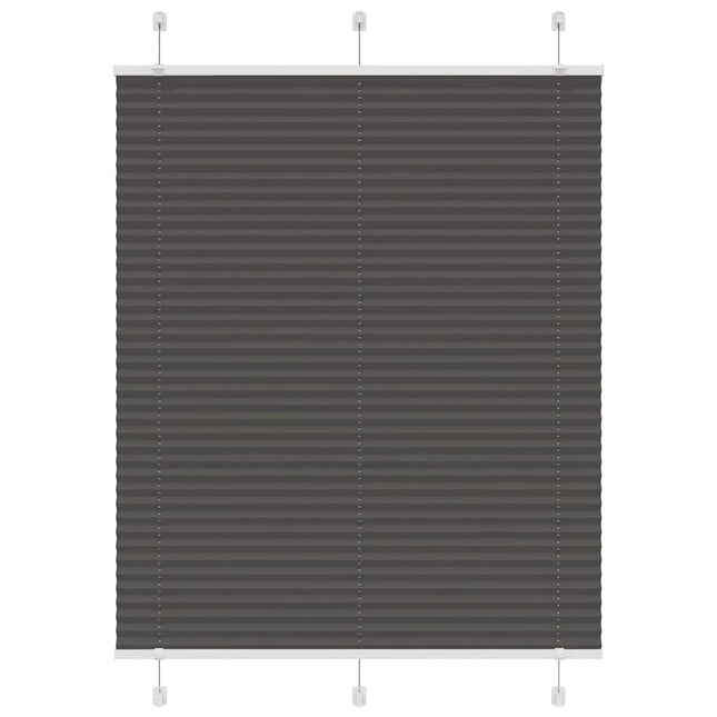 Plisségardin Sort 110x100 cm Stofbredde 109,4 cm Polyester