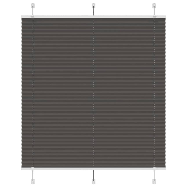Plisségardin Sort 115x100 cm Stofbredde 114,4 cm Polyester
