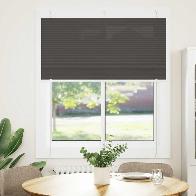 Plisségardin Sort 115x100 cm Stofbredde 114,4 cm Polyester