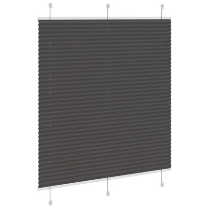 Plisségardin Sort 115x100 cm Stofbredde 114,4 cm Polyester