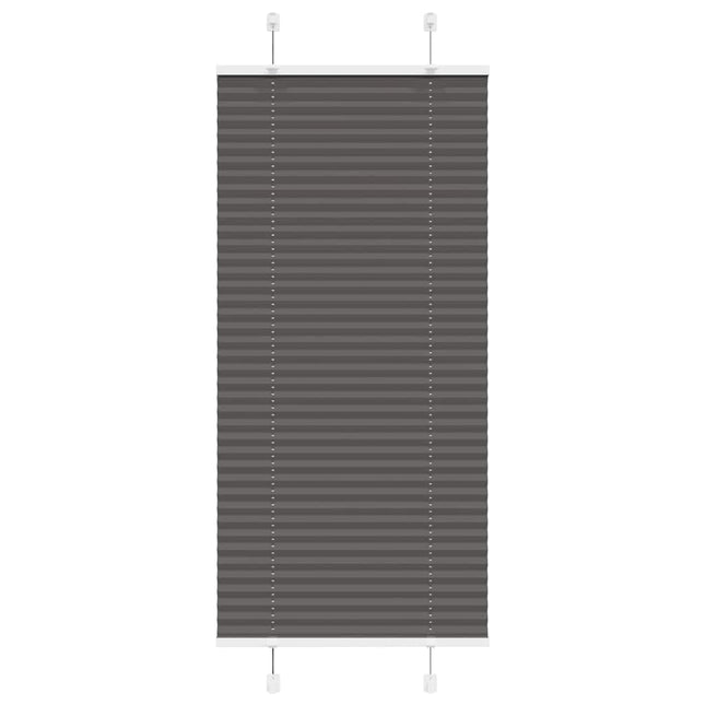 Plisségardin Sort 55x150 cm Stofbredde 54,4 cm Polyester