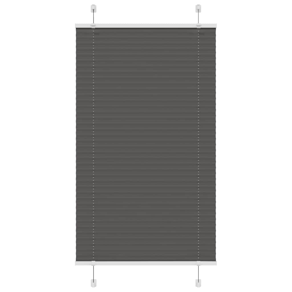 Plisségardin Sort 80x150 cm Stofbredde 79,4 cm Polyester