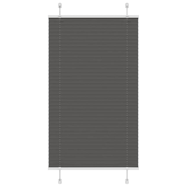 Plisségardin Sort 80x150 cm Stofbredde 79,4 cm Polyester