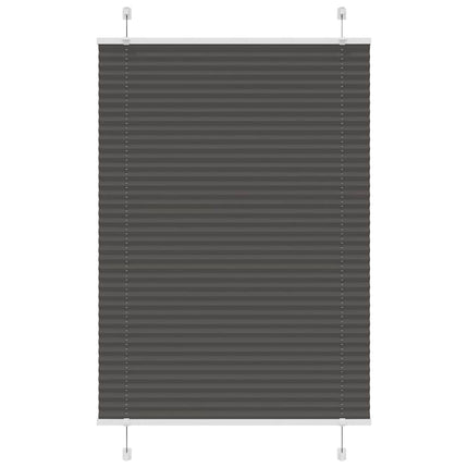 Plisségardin Sort 85x150 cm Stofbredde 84,4 cm Polyester