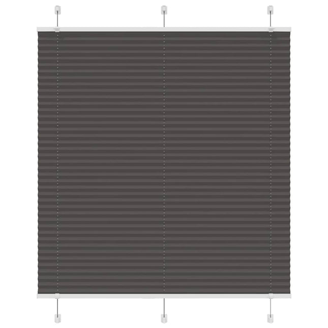 Plisségardin Sort 115x150 cm Stofbredde 114,4 cm Polyester
