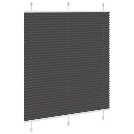 Plisségardin Sort 115x150 cm Stofbredde 114,4 cm Polyester