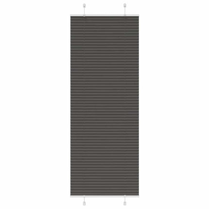 Plisségardin Sort 70x200 cm Stofbredde 69,4 cm Polyester