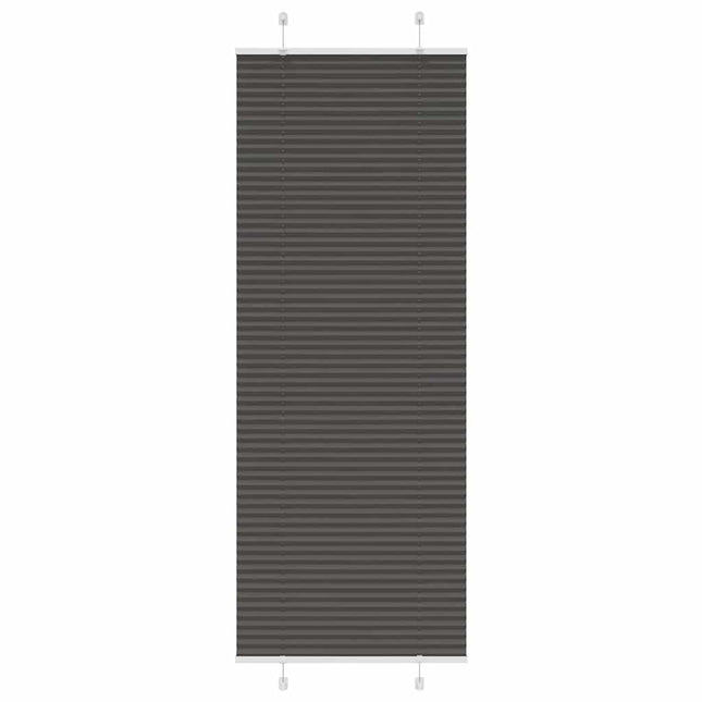 Plisségardin Sort 70x200 cm Stofbredde 69,4 cm Polyester
