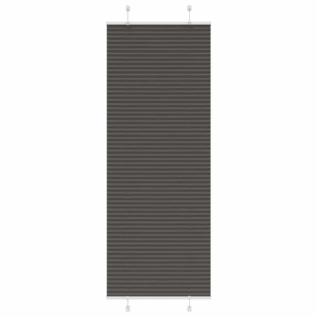 Plisségardin Sort 75x200 cm Stofbredde 74,4 cm Polyester