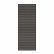 Plisségardin Sort 80x200 cm Stofbredde 79,4 cm Polyester