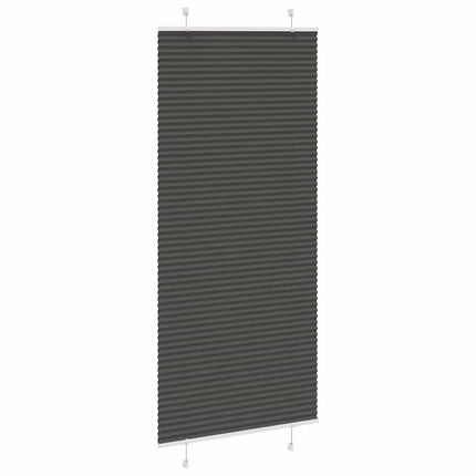 Plisségardin Sort 85x200 cm Stofbredde 84,4 cm Polyester