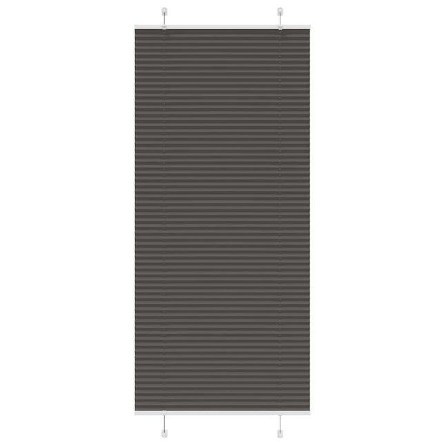 Plisségardin Sort 90x200 cm Stofbredde 89,4 cm Polyester