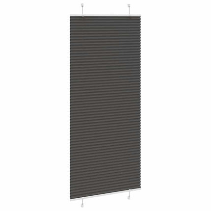 Plisségardin Sort 90x200 cm Stofbredde 89,4 cm Polyester
