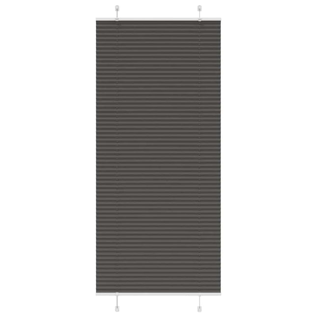 Plisségardin Sort 95x200 cm Stofbredde 94,4 cm Polyester