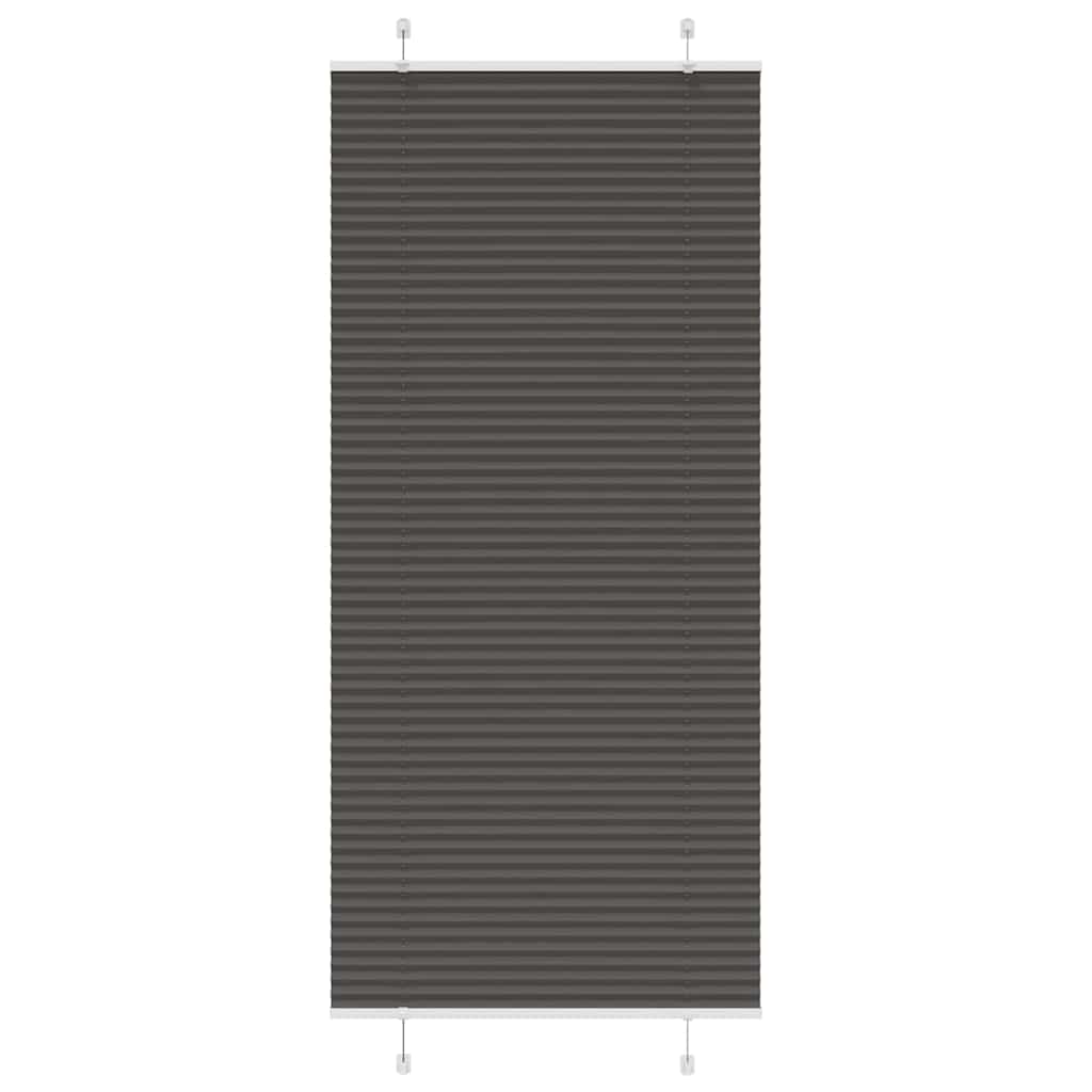 Plisségardin Sort 100x200 cm Stofbredde 99,4 cm Polyester