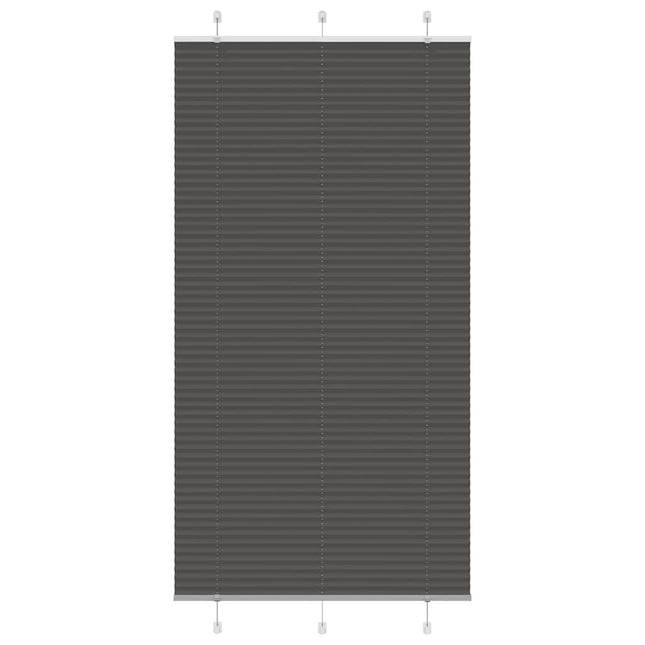 Plisségardin Sort 110x200 cm Stofbredde 109,4 cm Polyester