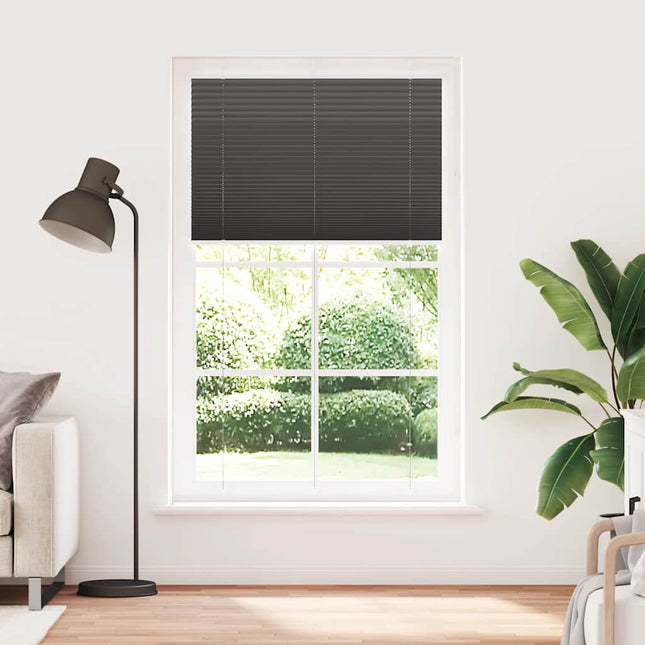 Plisségardin Sort 115x200 cm Stofbredde 114,4 cm Polyester